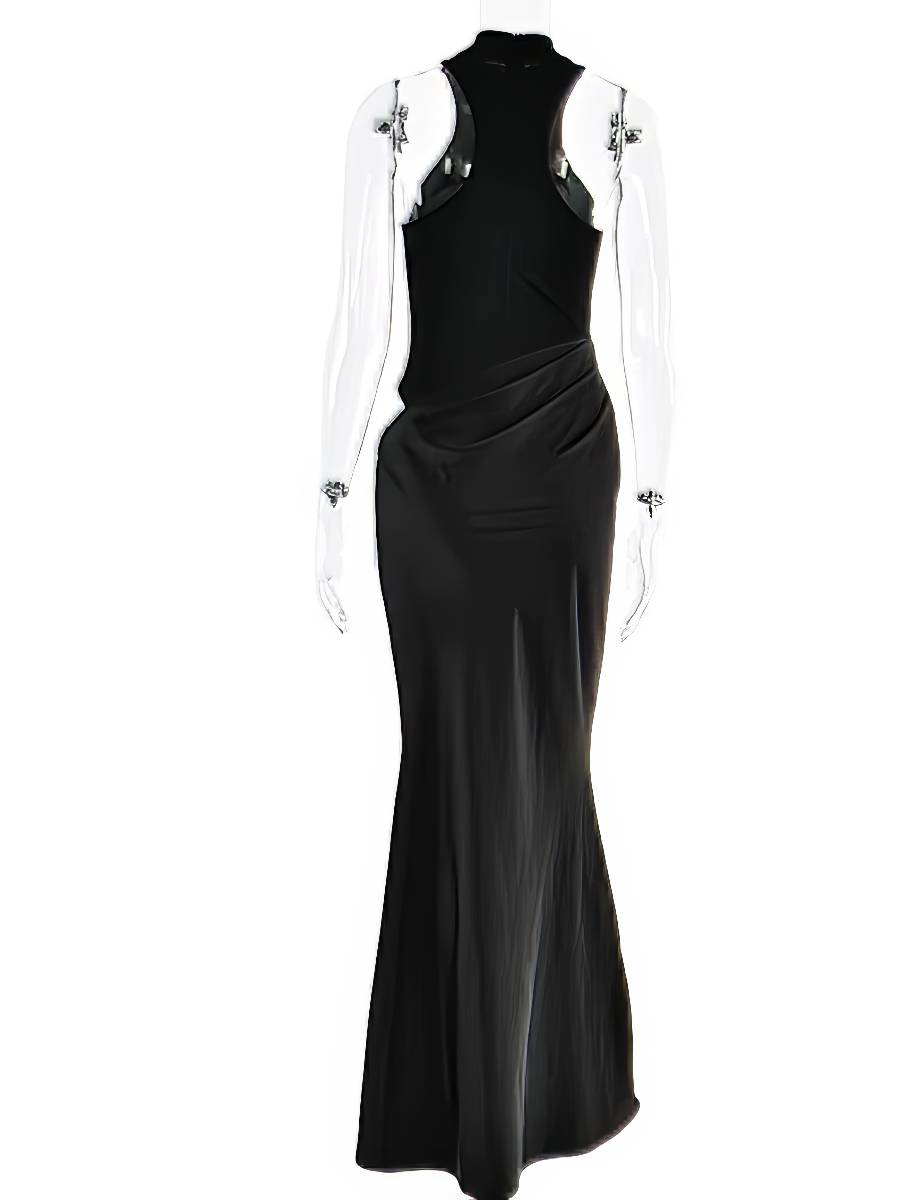Robe Sirène Sans Manches Asymétrique Découpe Latérale Robe Sirène Sans Manches Asymétrique Découpe Latérale image 12