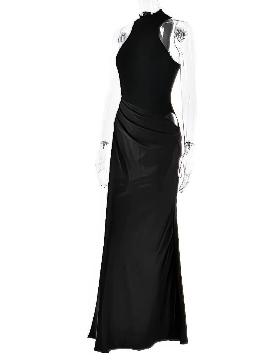 Robe Sirène Sans Manches Asymétrique Découpe Latérale Robe Sirène Sans Manches Asymétrique Découpe Latérale image 13
