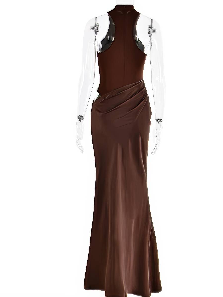 Robe Sirène Sans Manches Asymétrique Découpe Latérale Robe Sirène Sans Manches Asymétrique Découpe Latérale image 6
