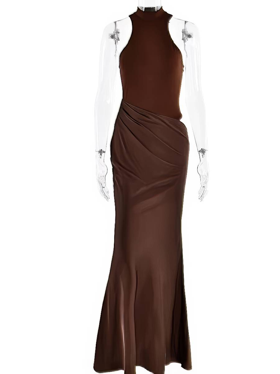 Robe Sirène Sans Manches Asymétrique Découpe Latérale Robe Sirène Sans Manches Asymétrique Découpe Latérale image 7