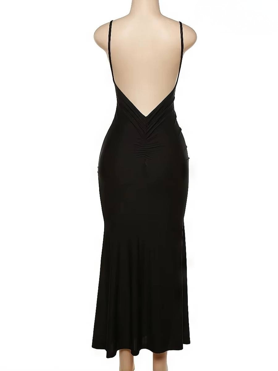 Robe Sirène Satin Dos Nu Décolleté V Robe Sirène Satin Dos Nu Décolleté V image 11