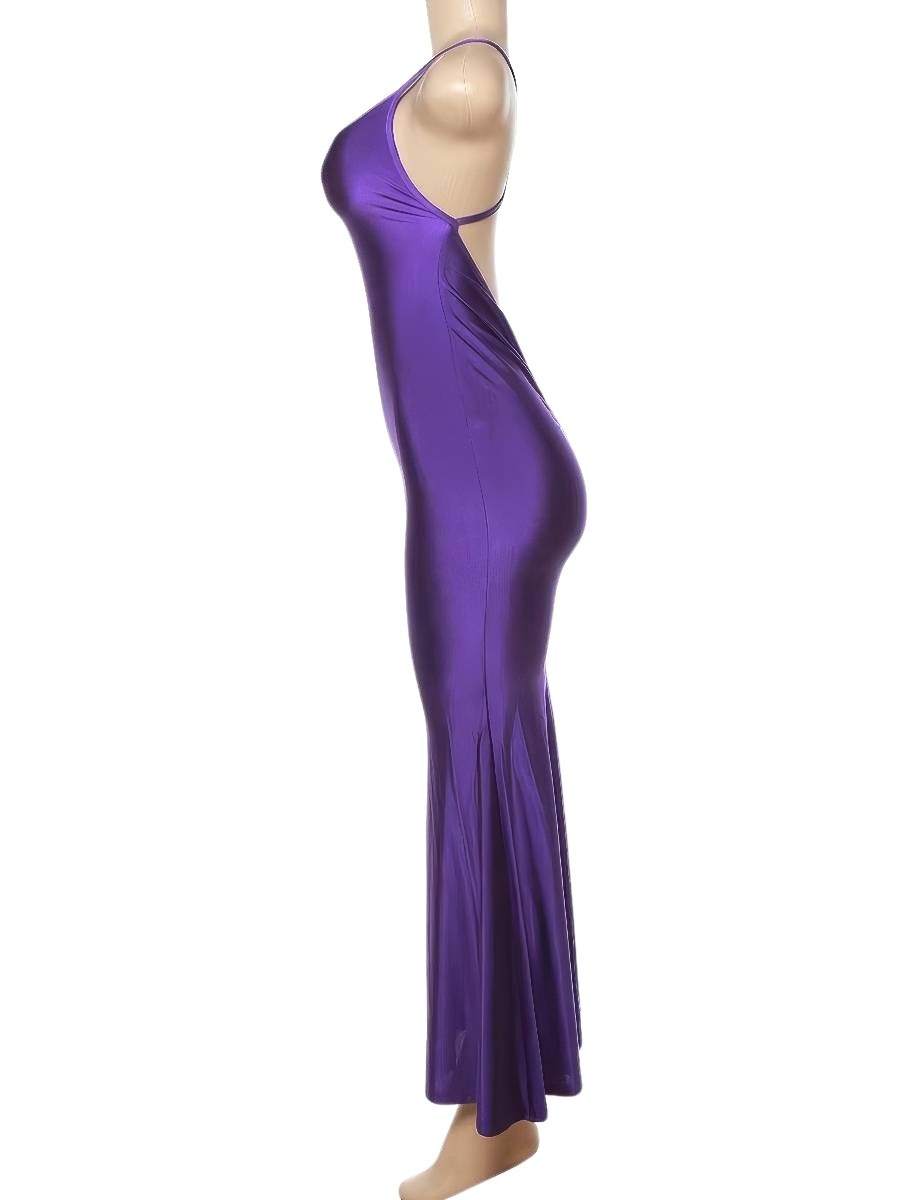Robe Sirène Satin Dos Nu Décolleté V Robe Sirène Satin Dos Nu Décolleté V image 17