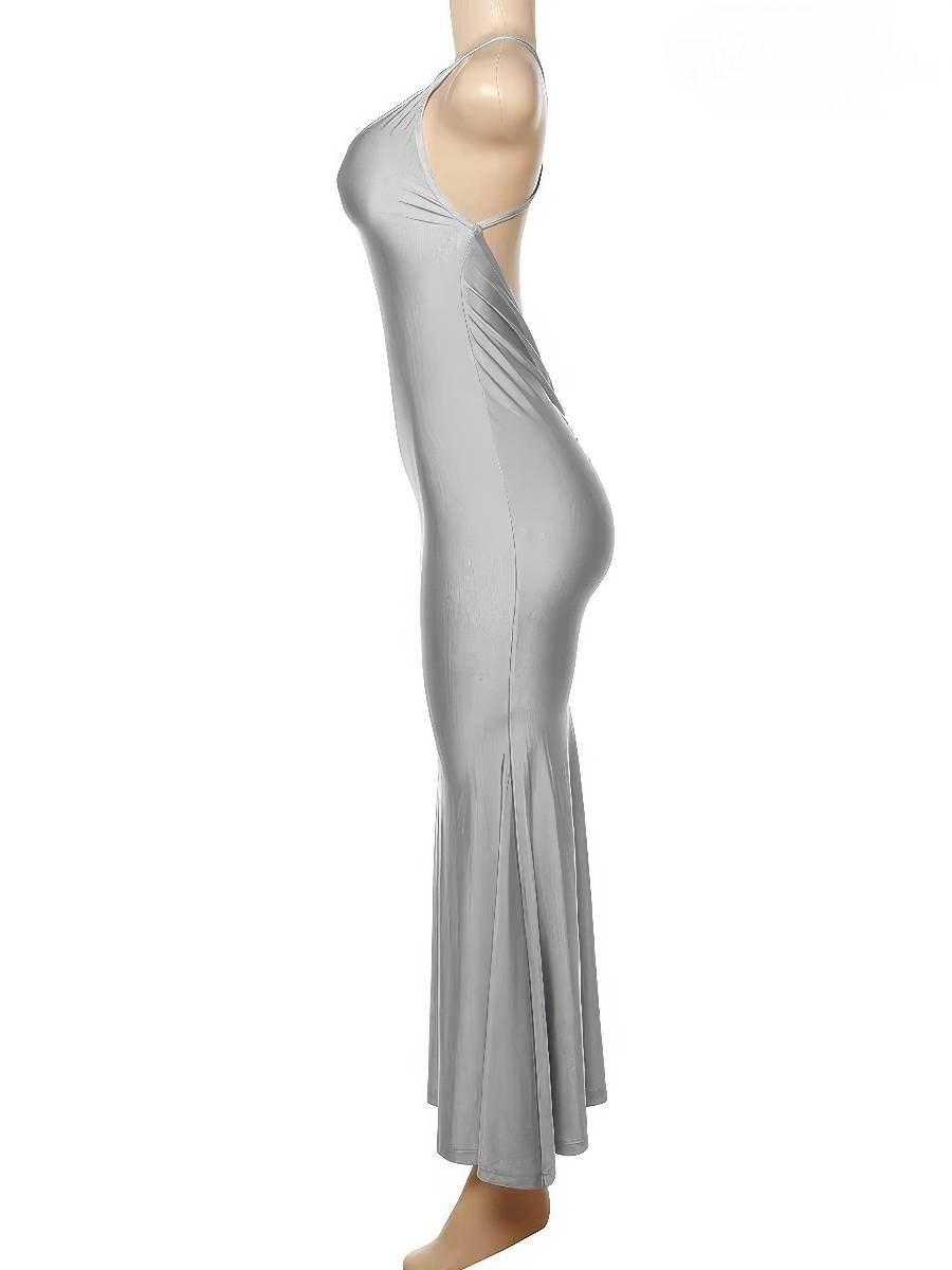 Robe Sirène Satin Dos Nu Décolleté V Robe Sirène Satin Dos Nu Décolleté V image 7